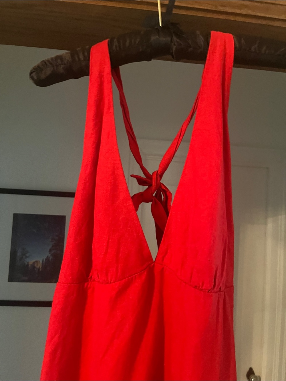 Hollister Red Sleeveless Mini Dress with Tie Back